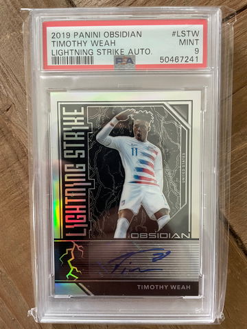 2019 Obsidian Timothy Weah Autograph /149 PSA 9