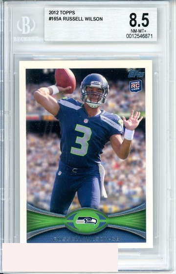 2012 TOPPS RUSSELL WILSON #165 SEATTLE SEAHAWKS ROOKIE RC BGS 8.5 NM MT+
