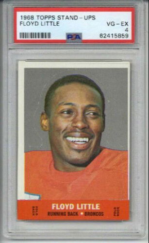 1968 TOPPS STAND UPS FLOYD LITTLE CARD DENVER BRONCOS PSA 4 LOW POP RARE