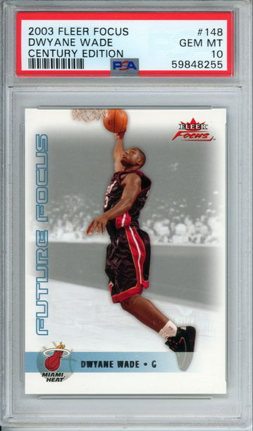 DWYANE WADE 2003 Fleer Focus CENTURY Edition ROOKIE /100 PSA 10 RC POP 8 Miami Heat HOF