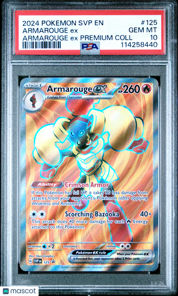 2024 Pokemon SVP EN-SV Black Star Promo Armarouge EX Armarouge EX Premium Coll PSA 10 #125