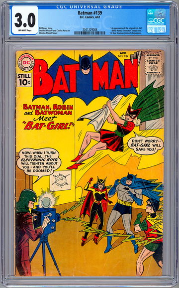 BATMAN #139 CGC 3.0 *1ST APP ORIG BATGIRL* BATWOMAN APP MOLDOFF COVER & ART 1961