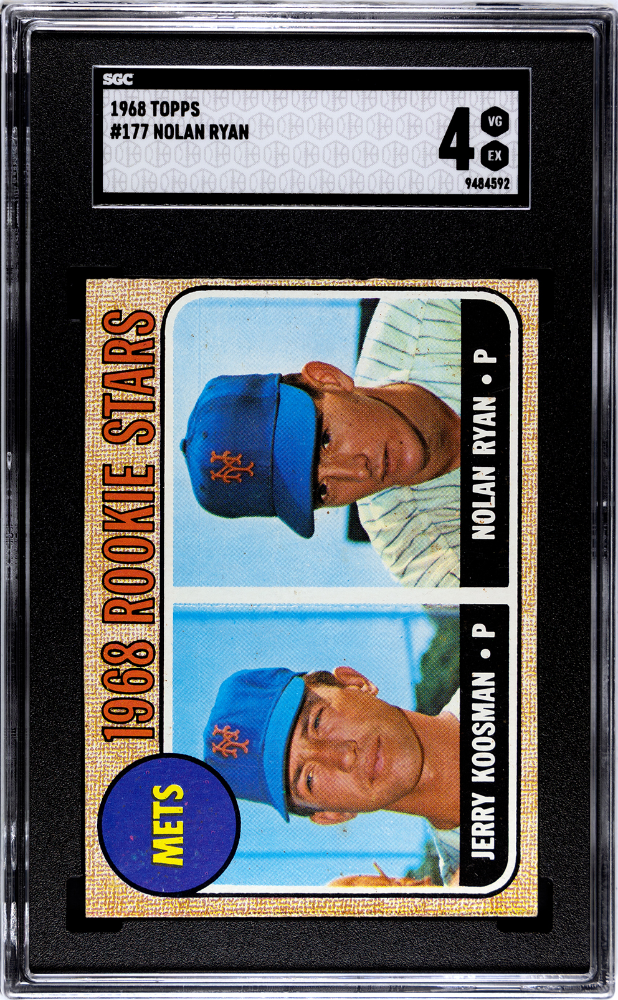 1968 Topps #177 Nolan Ryan SGC 4 VG-EX RC Mets  Rookie Stars Jerry Koosman