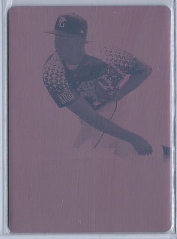 2020 Leaf Flash Baseball Houston Astros Alex Santos Magenta Printing Plate 1/1