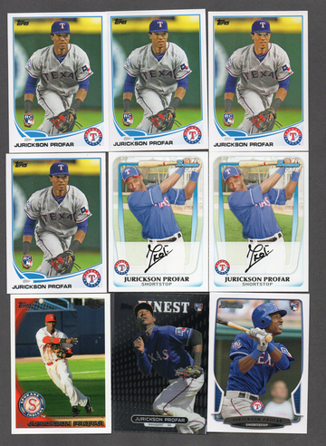 Jurickson Profar Baseball Card Lot (19) - Mostly Rookies RC, Nice Variety