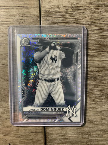 2021 Bowman Chrome Jasson Dominguez Black/White Diamond Refractor 