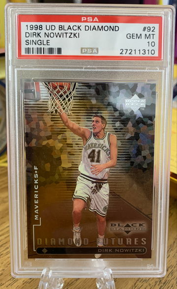 1998 Dirk Nowitzki Upper Deck Single Black Diamond Rookie #92 PSA 10