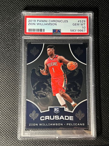 2019-20 Chronicles Crusade Zion Williamson RC PSA 10