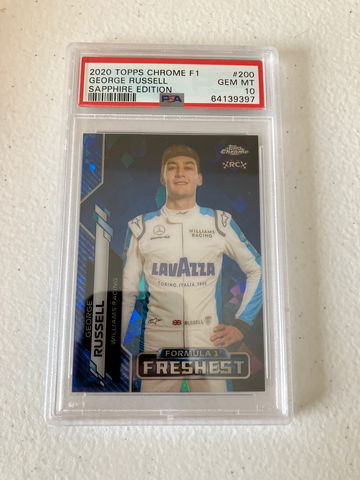 2020 sapphire F1 George Russell #200 psa 10