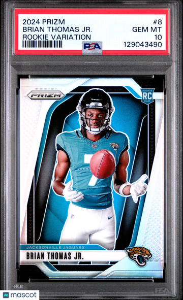 2024 Panini Prizm Rookie Variation Brian Thomas JR. #8 PSA 10