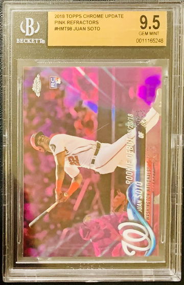 2018 Topps Chrome Update Juan Soto Pink Refractor RC BGS 9.5 Nationals