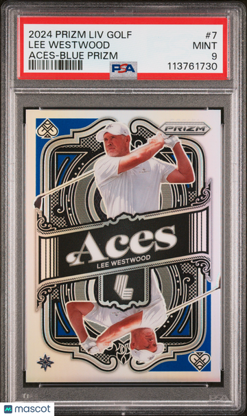 2024 Panini Prizm LIV Golf Aces Lee Westwood #7 Blue PSA 9