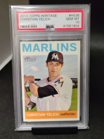 2013 Topps Heritage Christian Yelich Psa 10