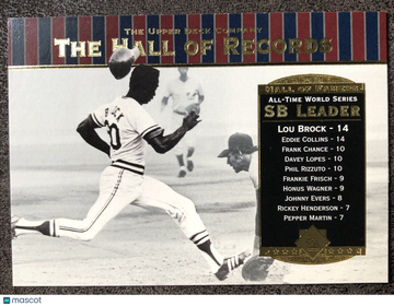 Lou Brock 2001 Upper Deck Hall of Records #89 St. Louis Cardinals FREE S&H ⚾