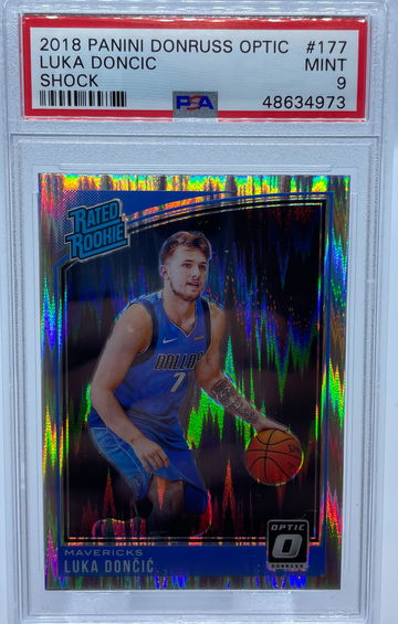 2018 Panini Donruss Optic Luka Doncic SHOCK #177 PSA 9 MINT