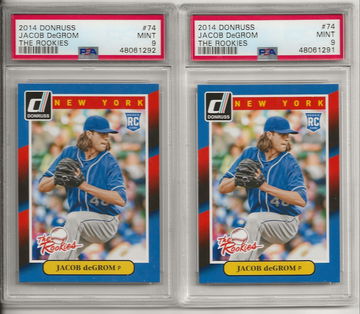 Jacob DeGrom 2 Card Rookie Lot Mets