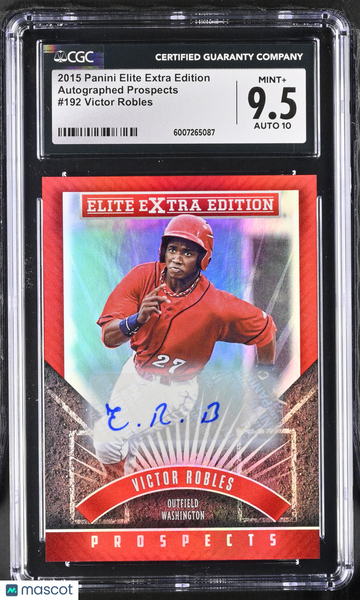 2015 Panini Elite Extra Edition Victor Robles #192 Autographed Prospects Autographed Prospects CGC 9.5