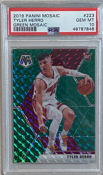 2019 Mosaic Tyler Herro Green Mosaic PSA 10