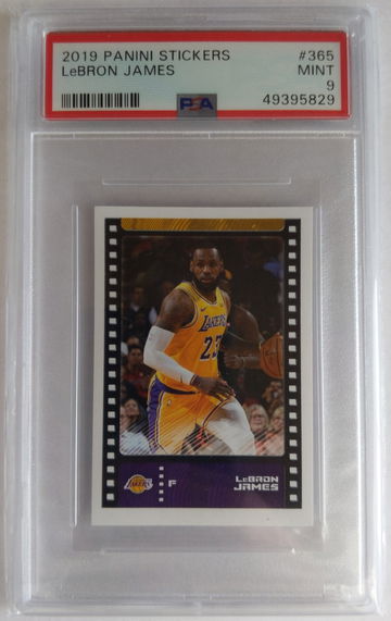 2019 Panini Stickers Lebron James #365 PSA 9