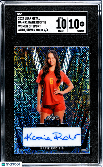 2024 Leaf Metal Women Of Sport Katie Roditis #BA-KR1 Autograph Silver Mojo SGC 10 Auto 10