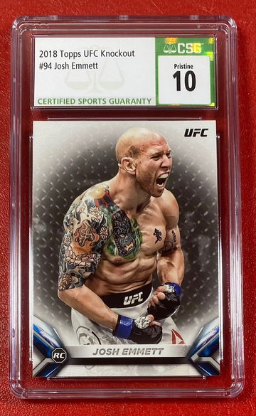 Josh Emmett 2018 Topps UFC Knockout #94 RC Rookie Card CSG 10 PRISTINE