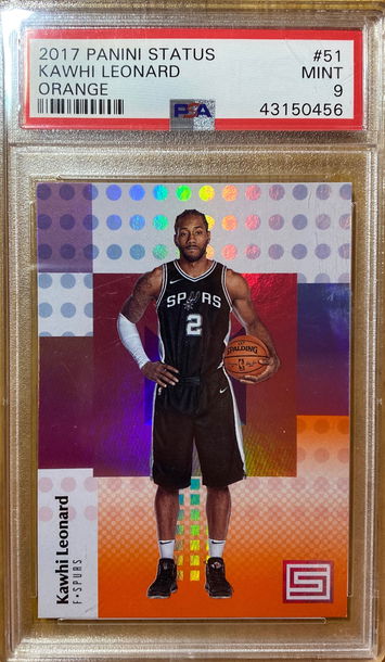 2017 Panini Status Kawhi Leonard Orange PSA 9