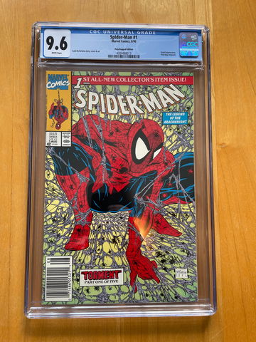 Spider-Man #1 Newsstand Polybagged Edition CGC 9.6 White Pages