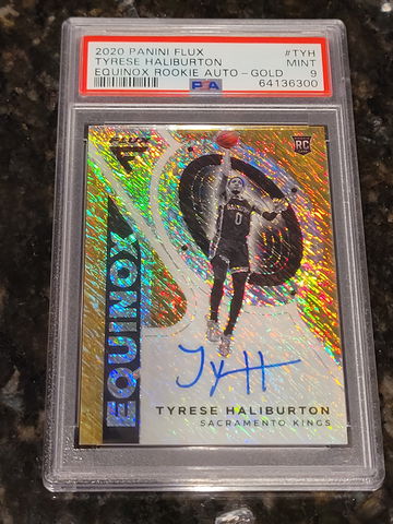 2020-21 Flux Tyrese Haliburton Rookie Equinox Gold Auto SSP #EQH-TYH  PSA 9 MINT