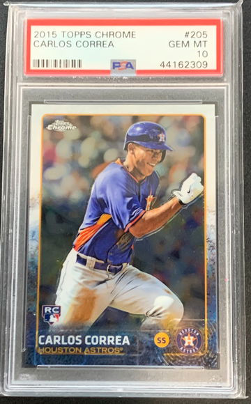 2015 Topps Chrome Carlos Correa PSA 10
