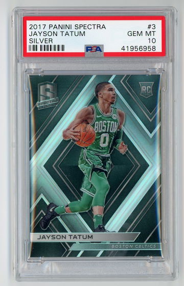 Jayson Tatum Spectra Silver PSA  Pop 2