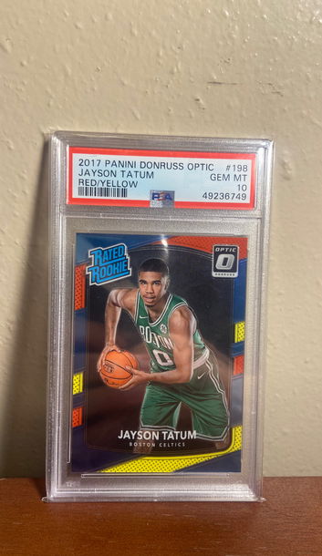 2017 Optic Red Yellow Jayson Tatum PSA 10