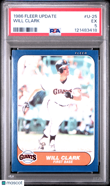 1986 Fleer Update Will Clark #U-25 PSA 5