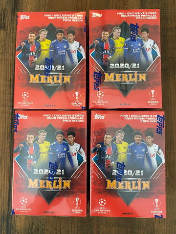 2020/21 Topps Merlin UEFA Champions League Blaster Box Lot (4)