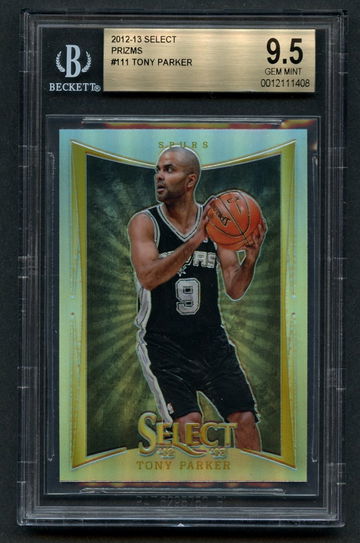 2012 Panini Select Silver Prizm TONY PARKER BGS 9.5 Pop of 1