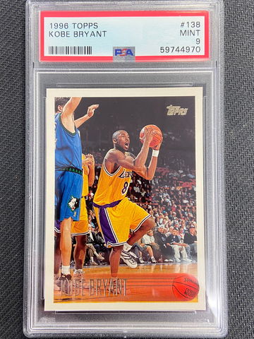 1996 TOPPS #138 KOBE BRYANT RC PSA 9 MINT