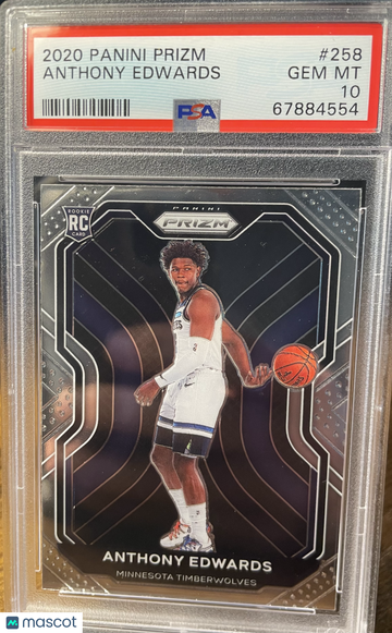 2020 Panini Prizm Anthony Edwards #258 PSA 10