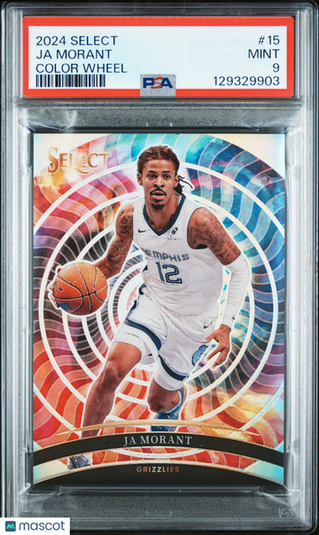 2024 Panini Select Color Wheel Ja Morant #15 PSA 9