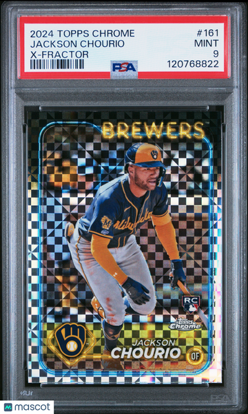 2024 Topps Chrome Jackson Chourio #161 X Fractor PSA 9