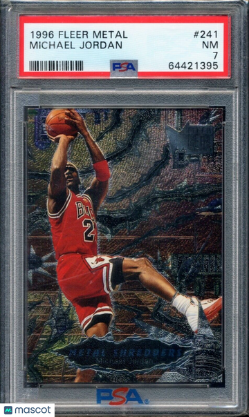 1996-97 Fleer Metal #241 Michael Jordan Bulls HOF PSA 7 NM