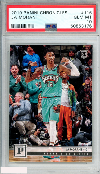 2019 PANINI CHRONICLES JA MORANT #116 ROOKIE RC GRIZZLIES PSA 10 GEM MT