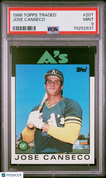 1986 Topps Traded Jose Canseco #20T PSA 9
