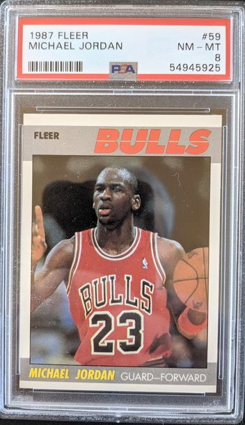 1987 Fleer Michael Jordan PSA 8