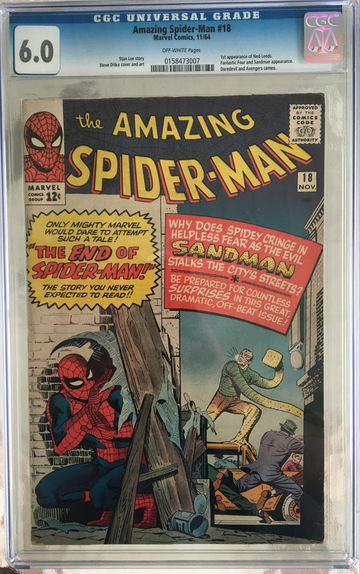 Amazing Spider-Man #18 (1964) CGC 6.0 -- 1st Ned Leeds appearance; FF & Avengers