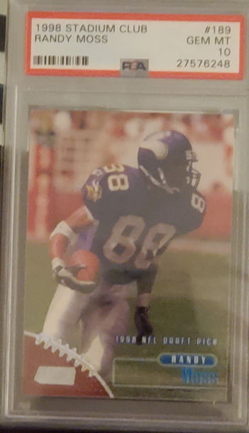 1998 Stadium Club Randy Moss rc PSA 10