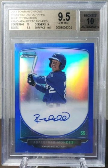 Adalberto Mondesi 2013 Blue Bowman Auto BGS 9.5