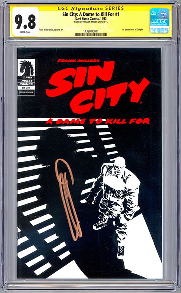 SIN CITY: A DAME TO KILL FOR #1 CGC-SS 9.8 FRANK MILLER STORY COVER & ART 1993