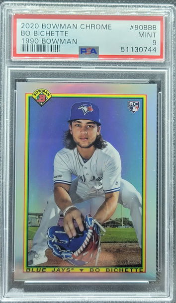 2020 Bowman Chrome 1990 Bowman #90BBB Bo Bichette Rookie RC PSA 9 Toronto Blue Jays