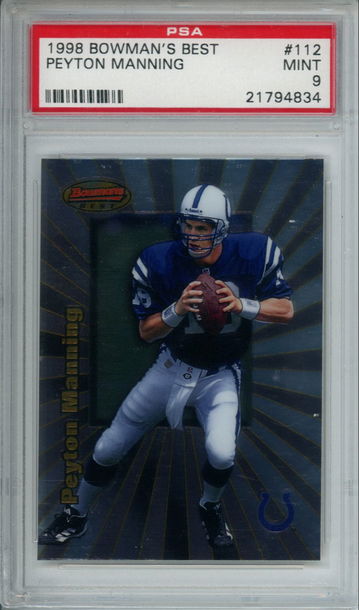 PEYTON MANNING 1998 BOWMAN'S BEST PSA 9