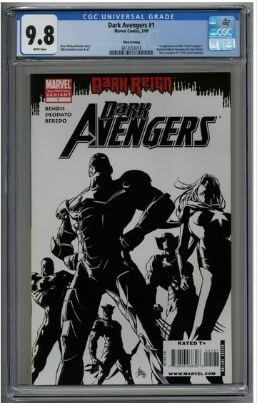Dark Avengers #1 3rd Print CGC 9.8 1st Iron Patriot Dark Wolverine app.