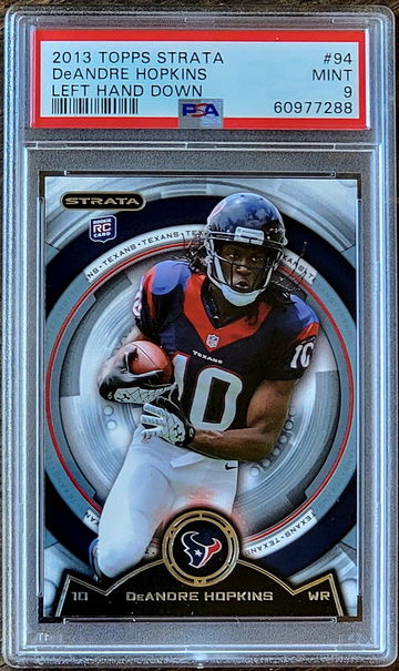 2013 SP DEANDRE HOPKINS Topps Strata LEFT HAND DOWN PHOTO VARIATION PSA 9 POP 6 Rookie #94